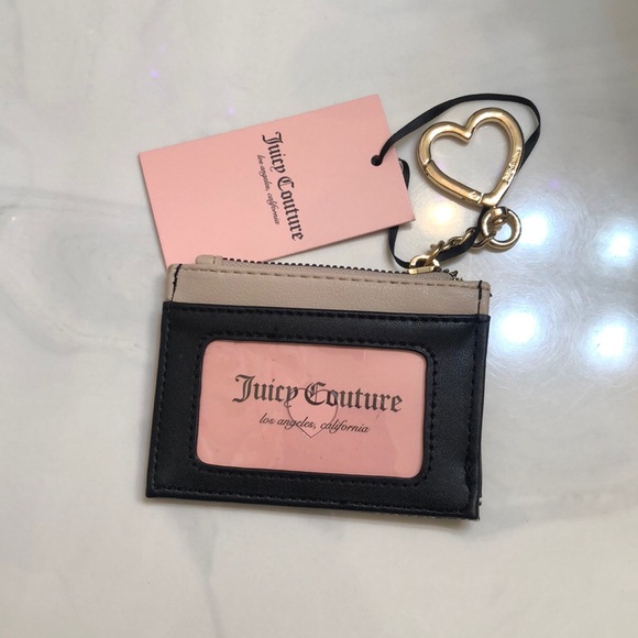 Juicy Couture Black Beige Sandstone Spring Fling ID Card Case NWT - Picture 7 of 16